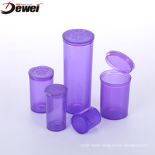 Hinged Lid Medical Vial Pop Top Vials Plastic Container With Easy Squeeze Side